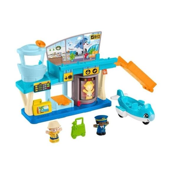 Fisher-Price Everyday Adventures Airport Playset with Airplane Complete Set - Picture 2 of 13